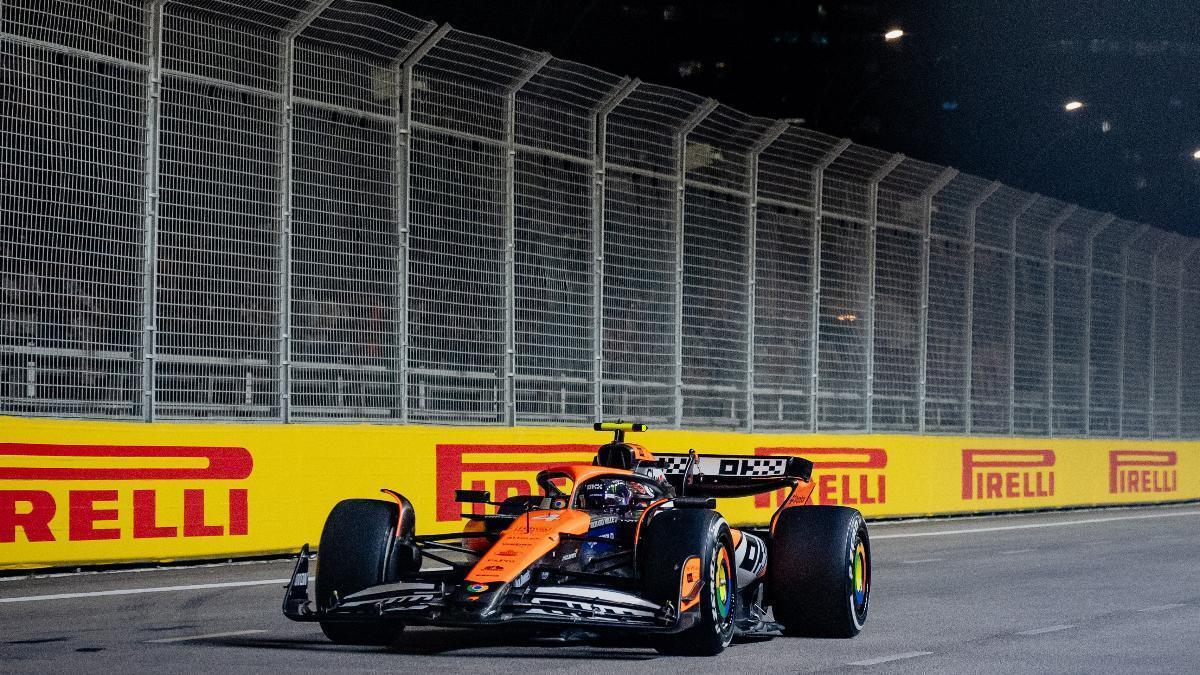 Lando Norris, el más rápido en Singapur.