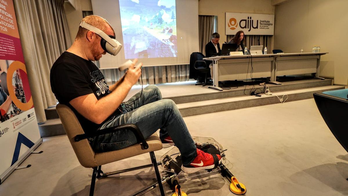 La bicicleta que será utilizada en consulta con las gafas de realidad virtual.