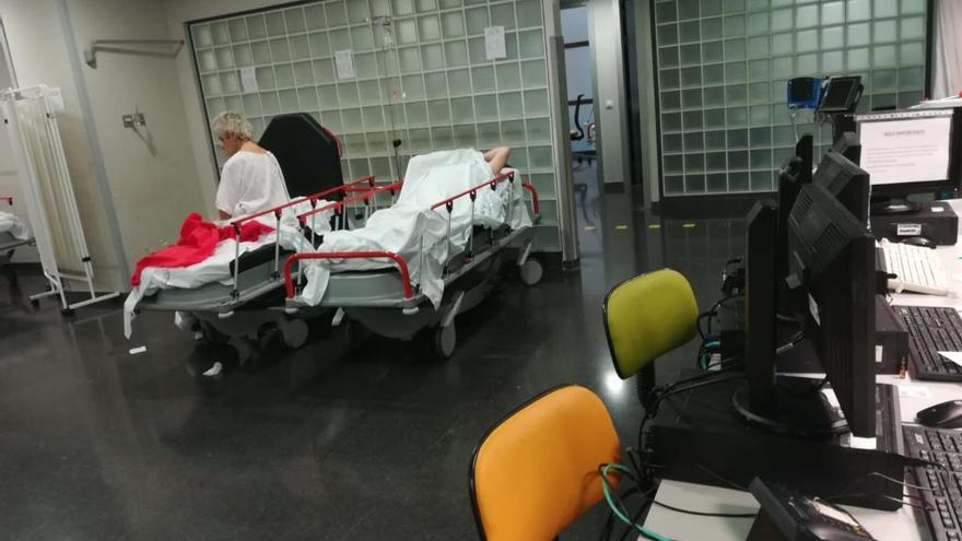 Una imagen tomada ayer en el servicio de Urgencias del hospÃ¬tal de referencia