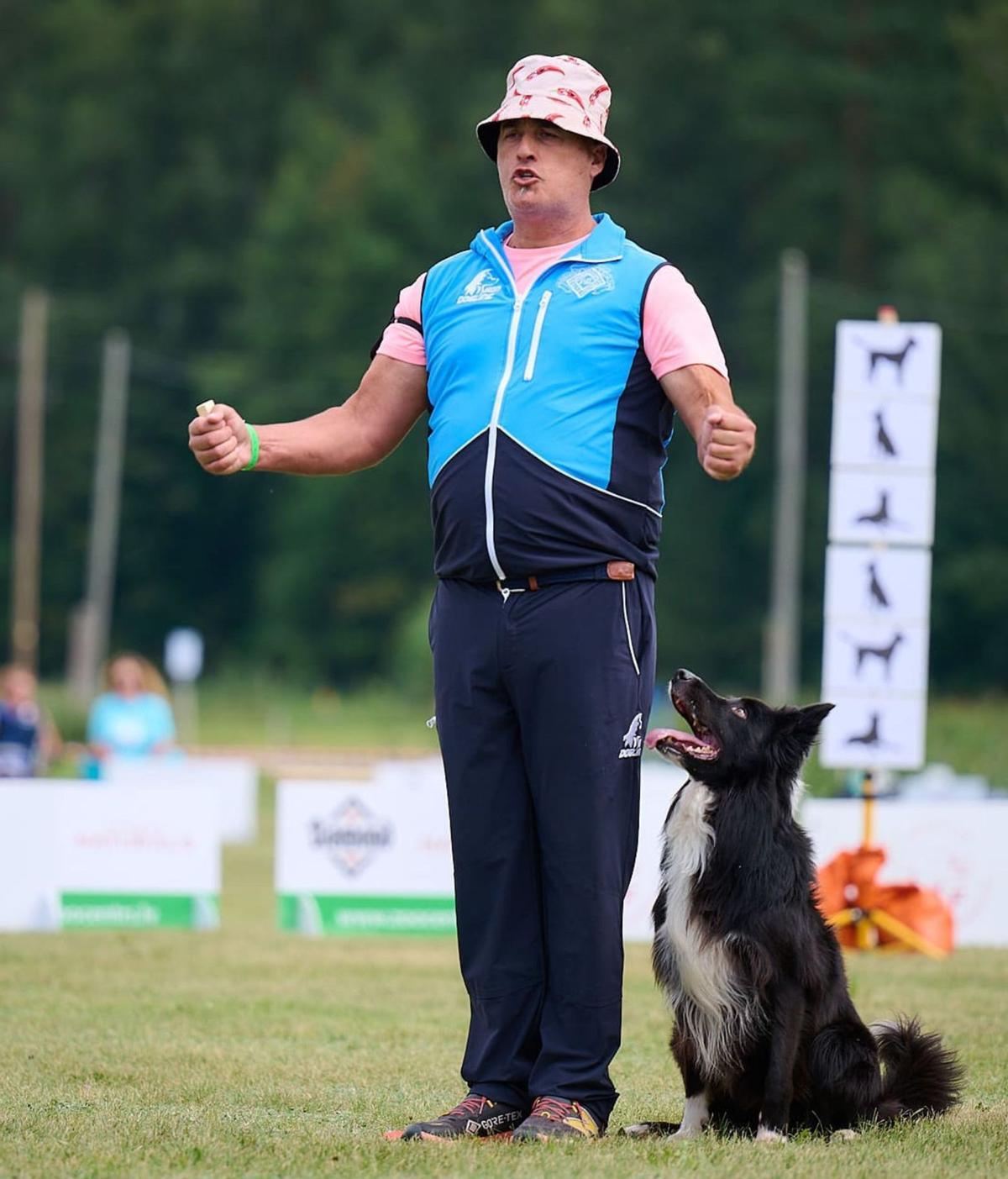 Gonzalo Figueroa en la final del Mundial de obediencia en el 2024