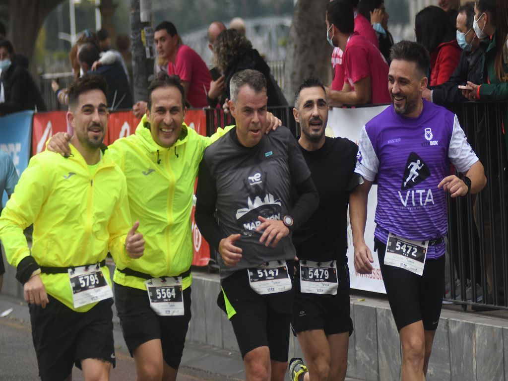 Llegada y podios de la 10k, la media maratón y la maratón de Murcia (I)