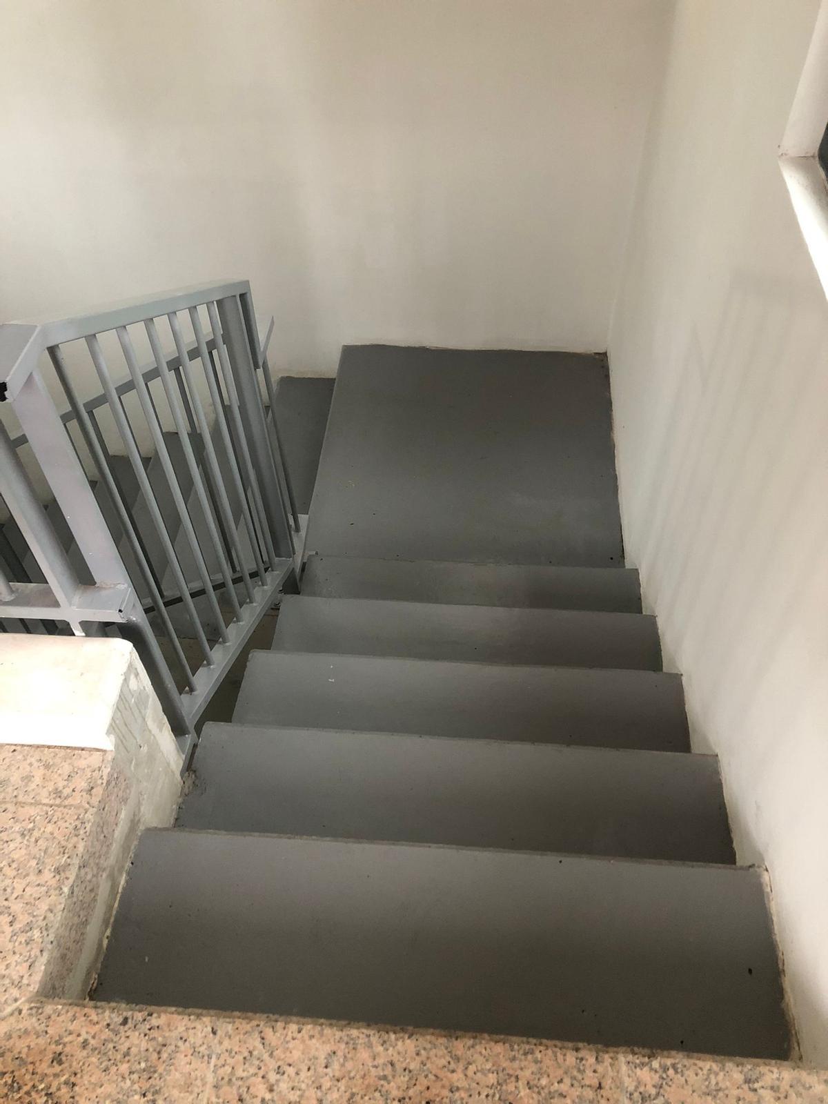 El acceso peatonal tras la limpieza