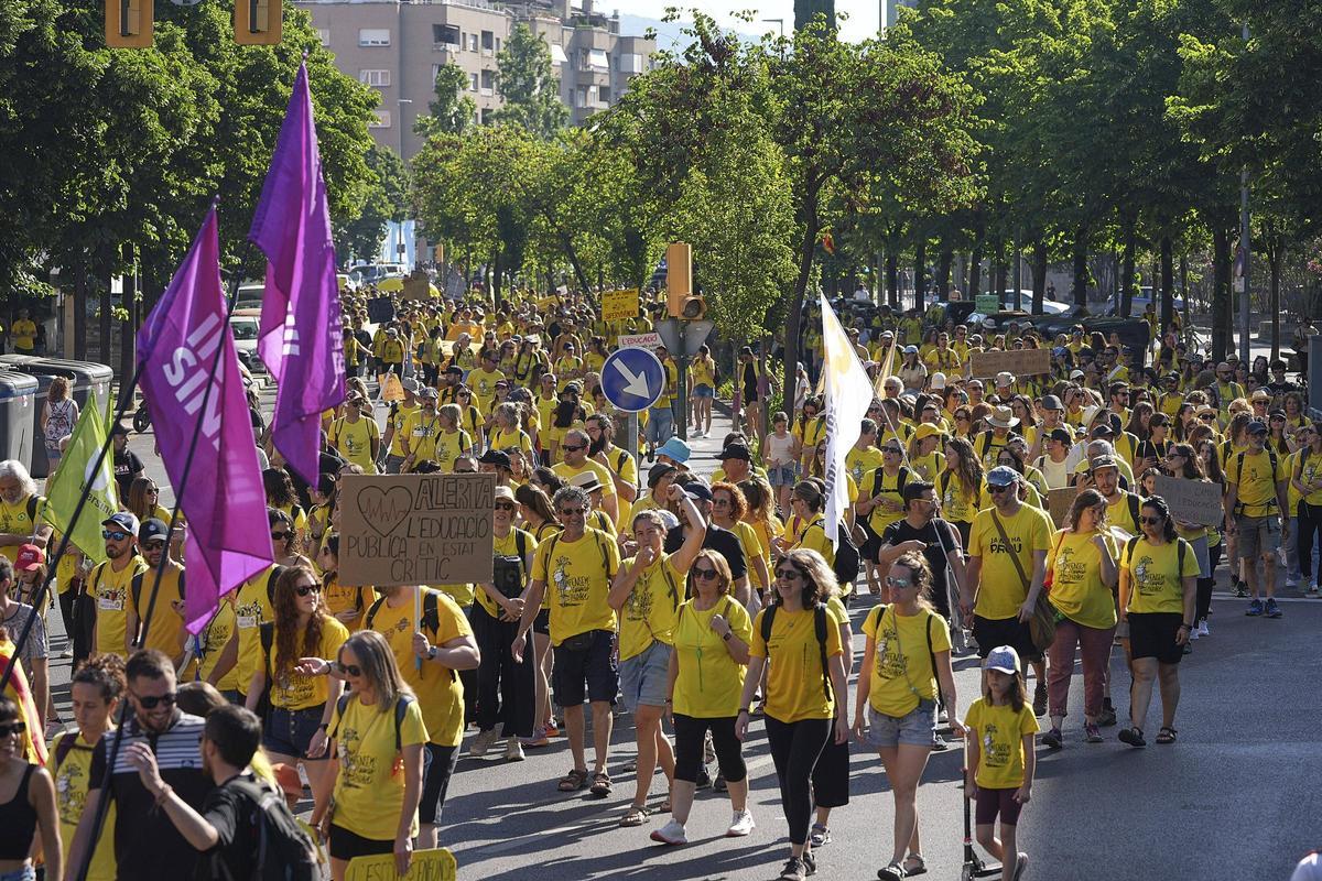 Les imatges de la nova jornada de vaga educativa a Girona