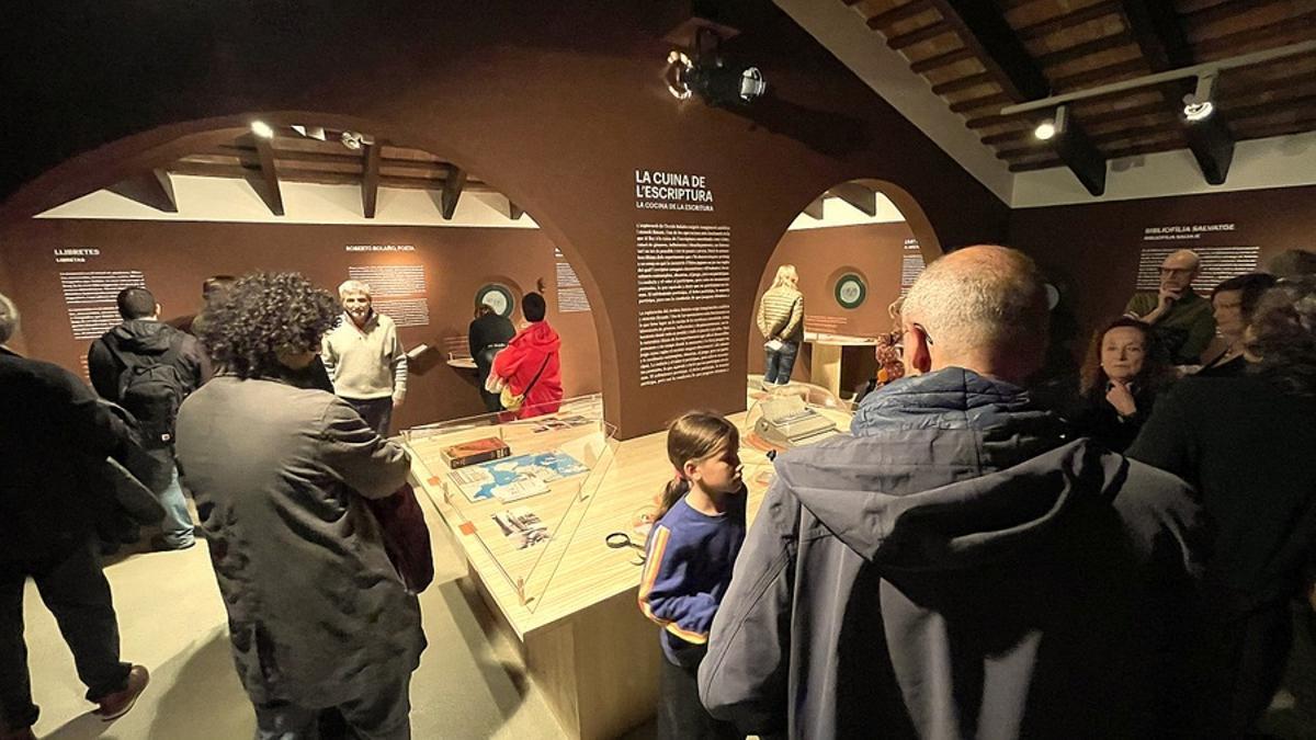 Un moment de l’acte d’inauguració de la mostra, divendres passat.