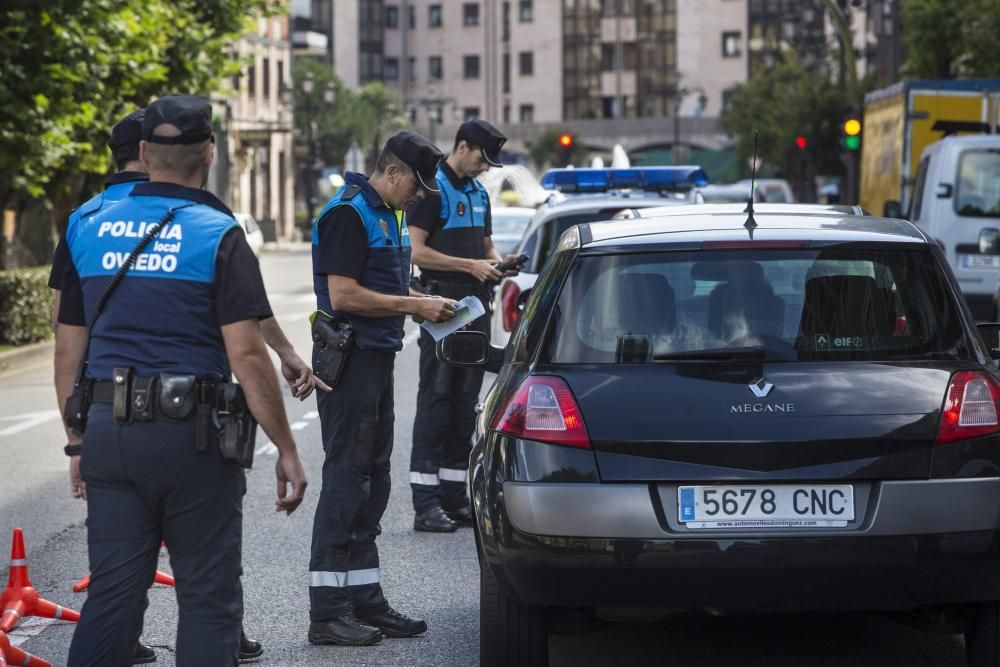 Control de alcoholemia de la Policía de Oviedo