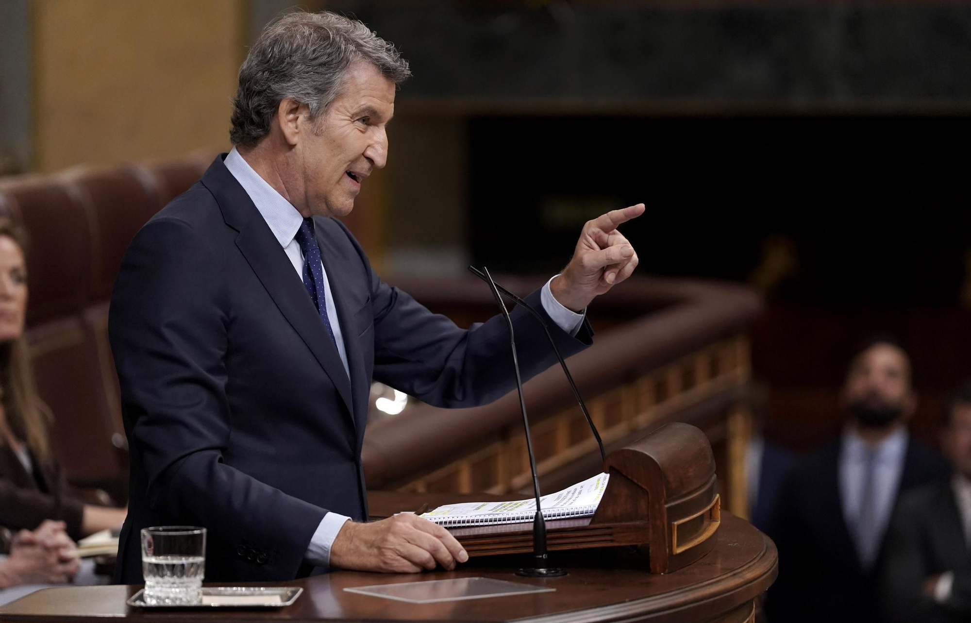 Alberto Núñez Feijóo. Comparecencia de Pedro Sánchez en el Congreso de los Diputados.