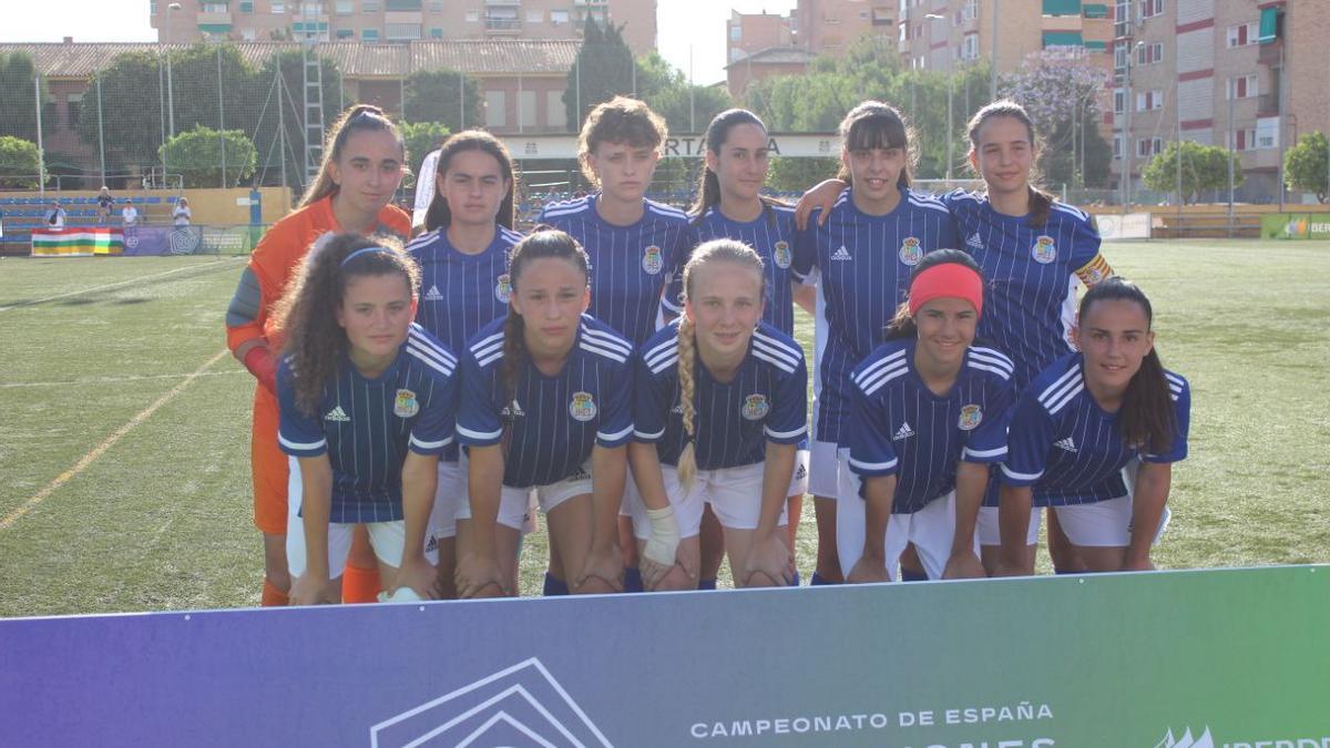 Once inicial de la selección de fútbol aragonesa femenina sub-15.