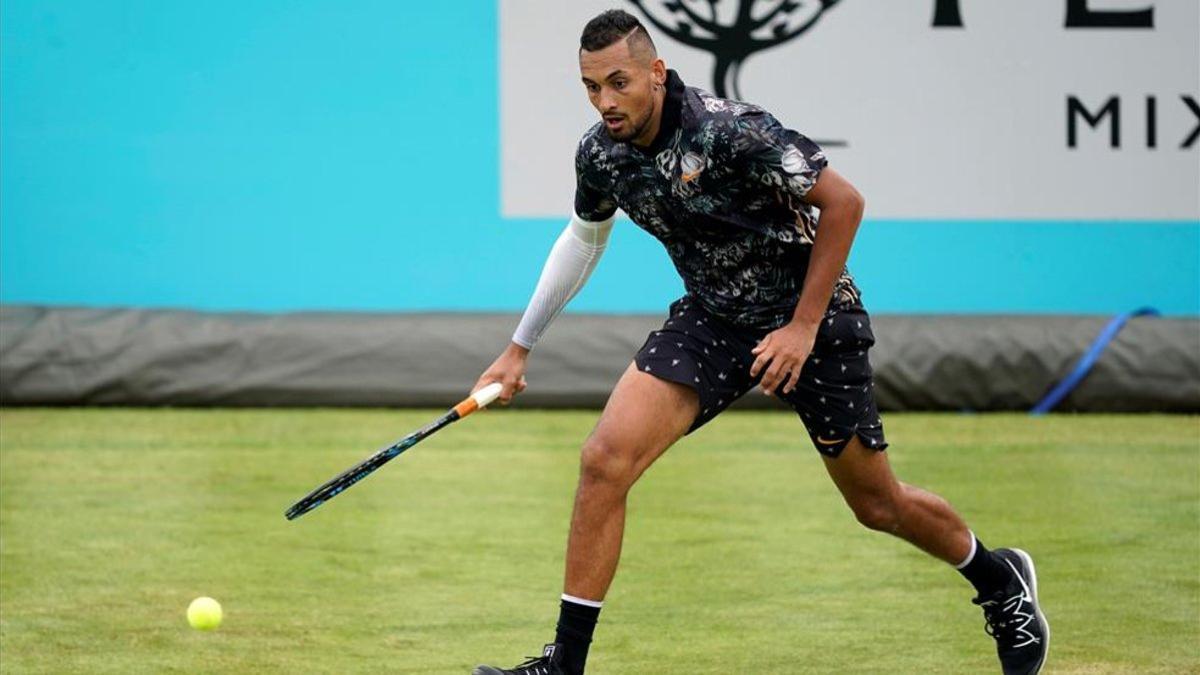 Kyrgios durante el torneo de Queen's