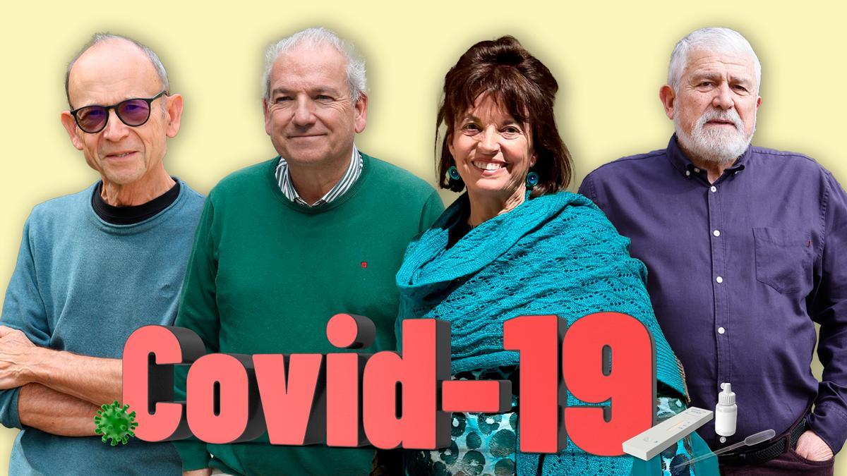 De izda. a dcha.: el arquitecto Salvador Fraga; José Antonio Fernández, director del Parque Illas Atlánticas; la catedrática de Filosofía Chis Oliveira; y el marino y ex Gobernador Civil Jorge Parada.