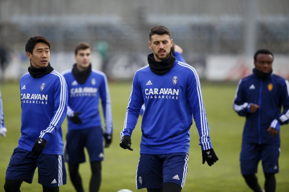 Entrenamiento del Real Zaragoza de hoy 24 de enero