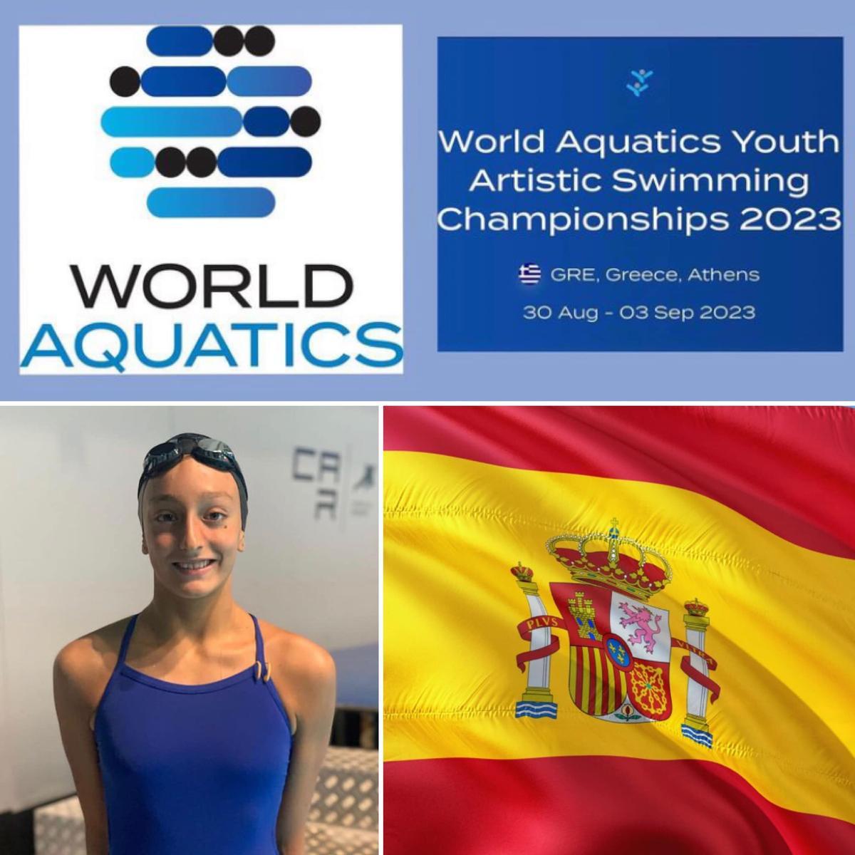 Naia Álvarez acabó el Mundial infantil de Atenas con dos medallas para la historia de la natación valenciana: la de plata en la modalidad de Equipo Libre y la medalla de bronce en la modalidad de Combo.
