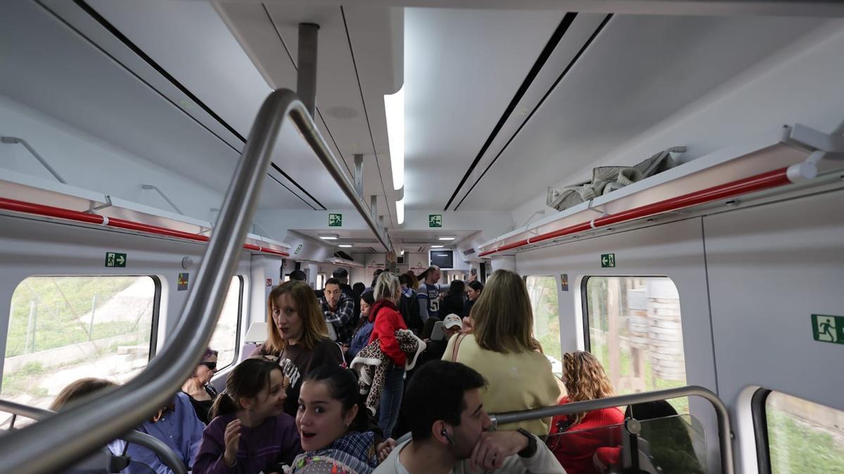 Interior de un tren.