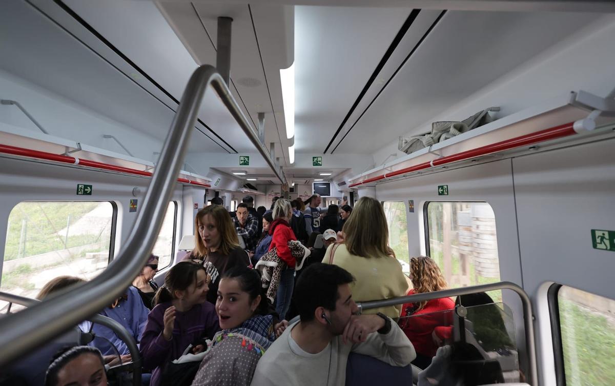 Interior de un tren.