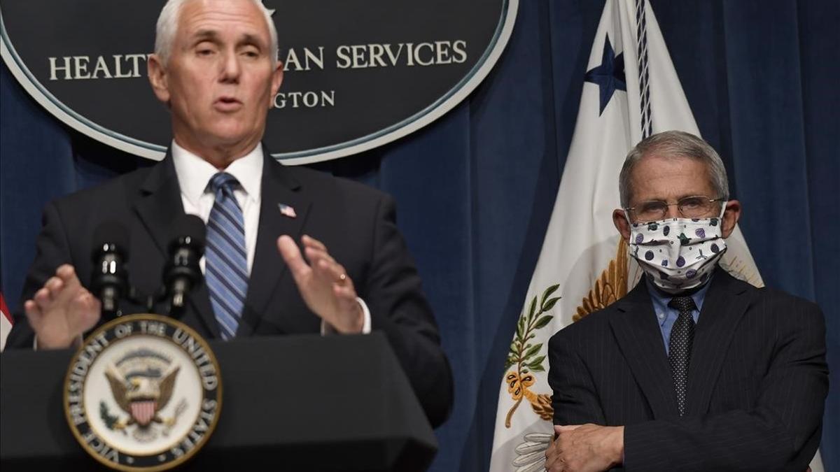 Mike Pence, durante su comparecencia ante los medios.