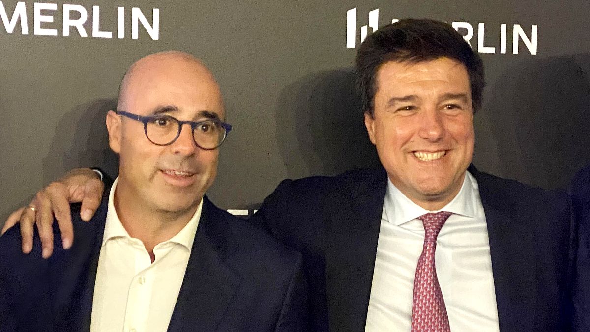 Ismael Clemente (derecha), CEO de Merlin Properties, y Luis Lázaro, director de inversiones.