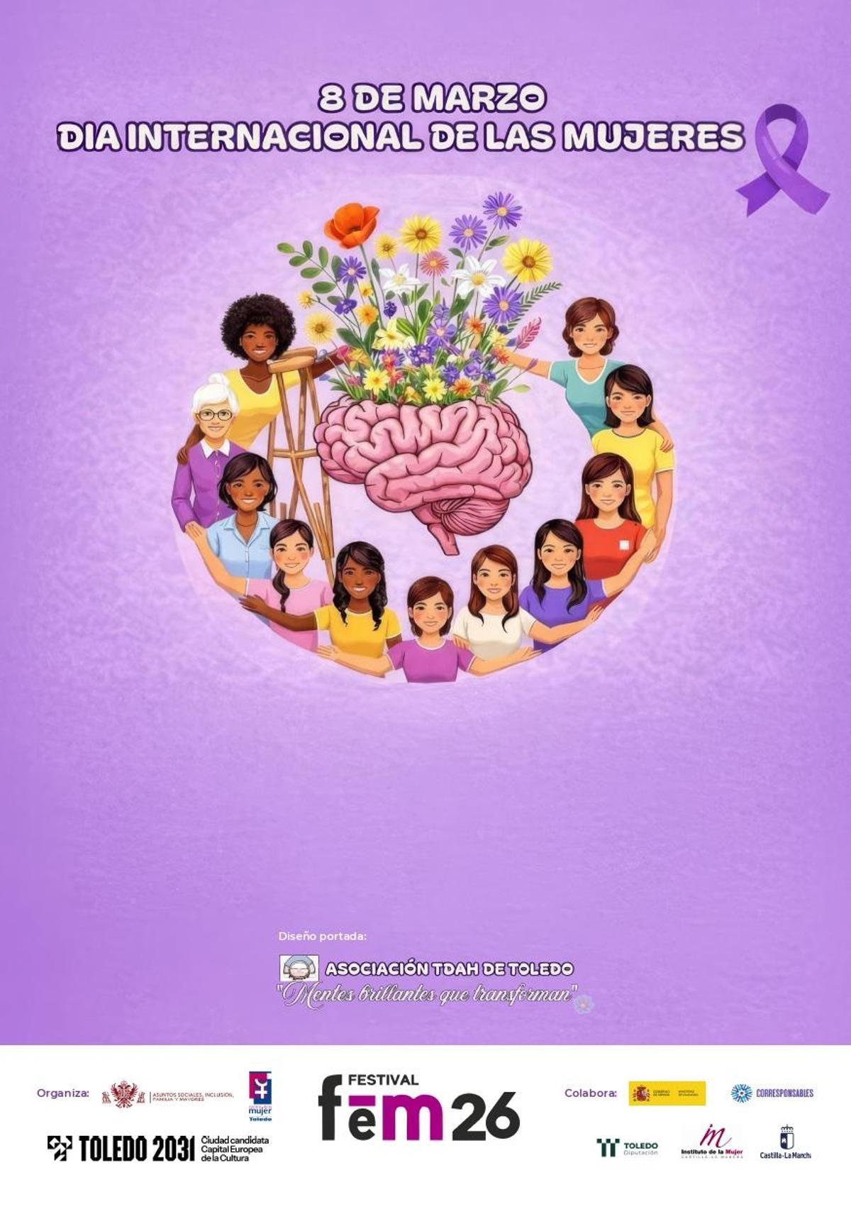 Cartel de la programación para el 8M en Toledo