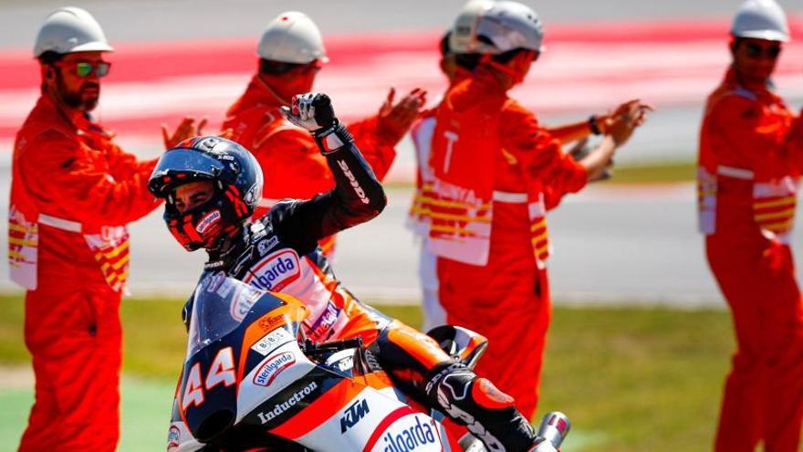 Arón Canet, ganador de la carrera de Moto3 en Brno