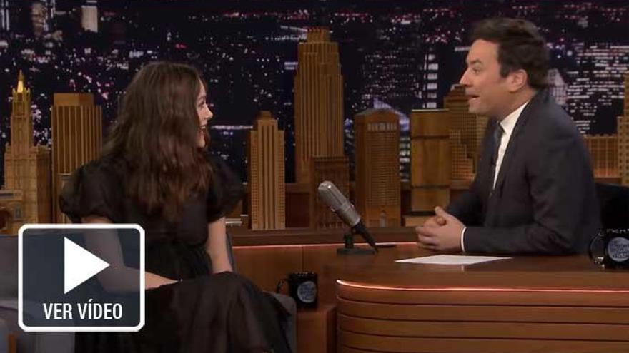 Keira Knightley, con Jimmy Fallon.