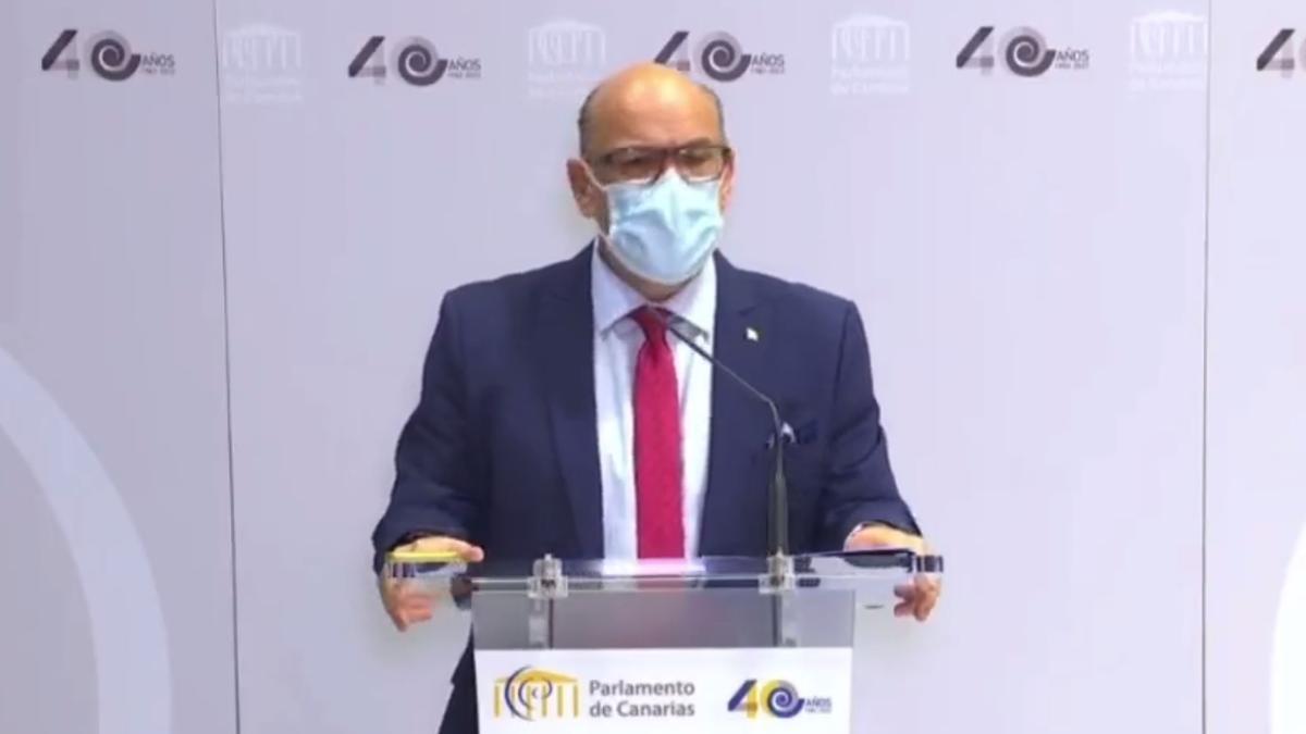 José Miguel Barragán enumera los motivos de Grupo Nacionalista Canario por los que presenta la enmienda a la totalidad a los Presupuestos de Canarias