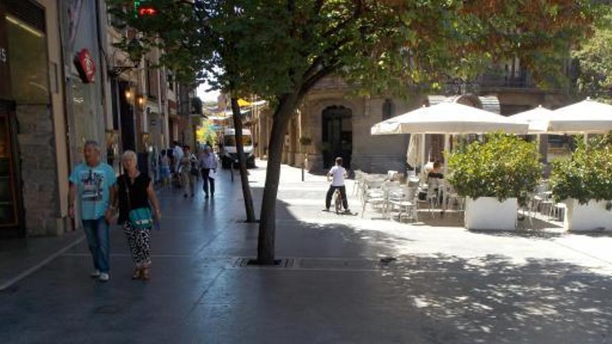Plaça de Sant Domènec de Manresa, on van tenir lloc els fets