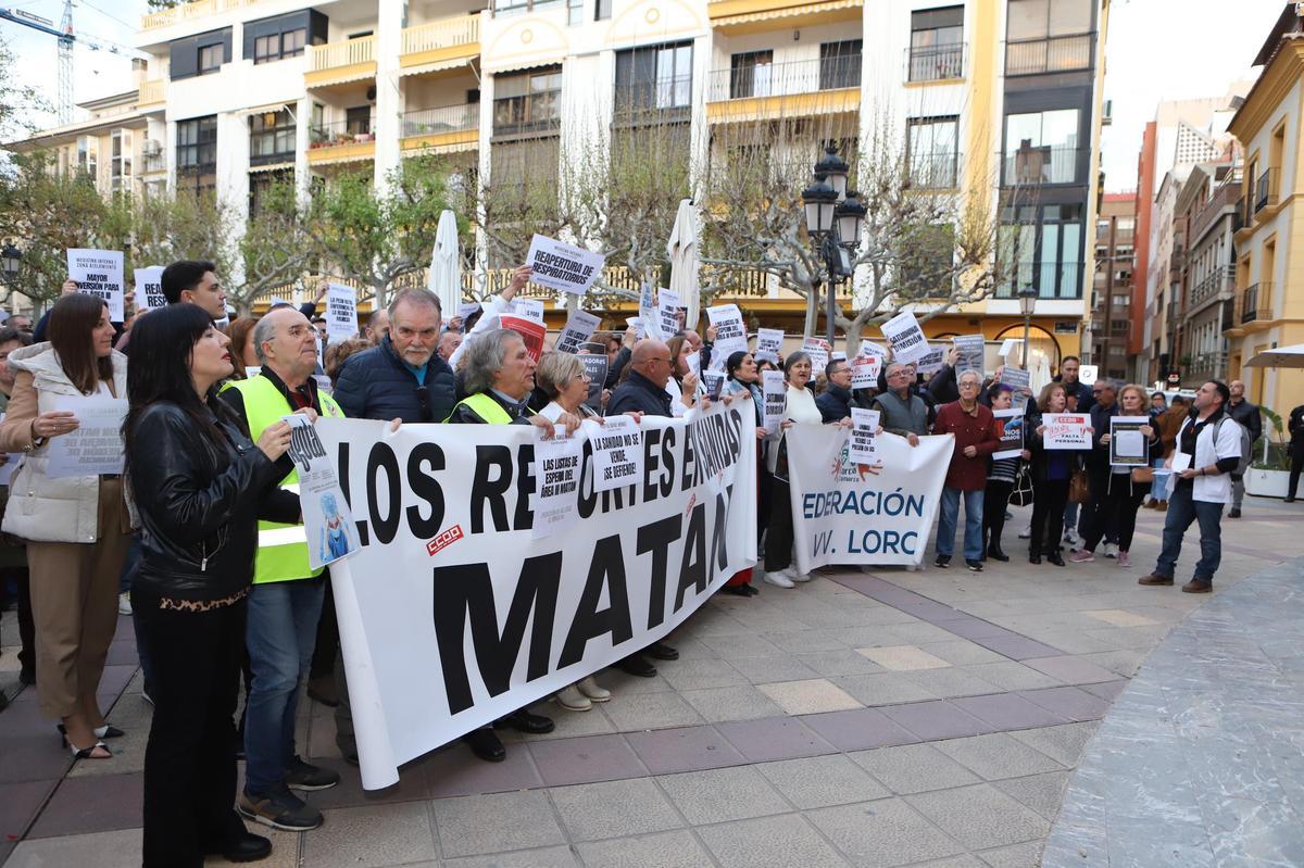 Protesta por la sanidad en Lorca.