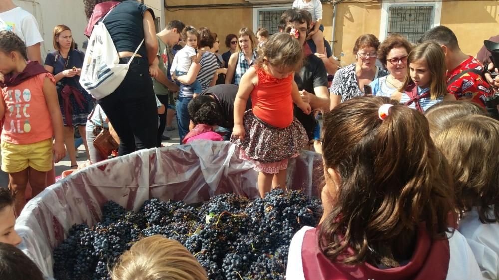 Pequeñas pisadas de la uva en Bullas