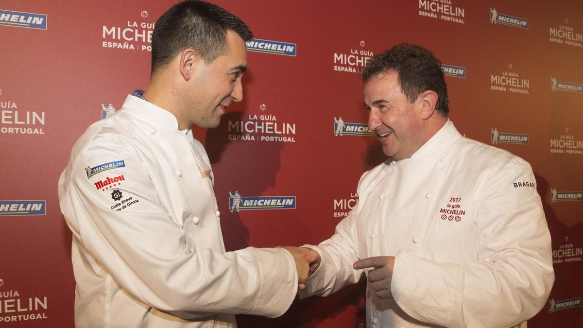 Diálogo entre Martín Berasategui y Paolo Casagrande, chefs de Lasarte, el primer restaurante con tres estrellas Michelin de Barcelona