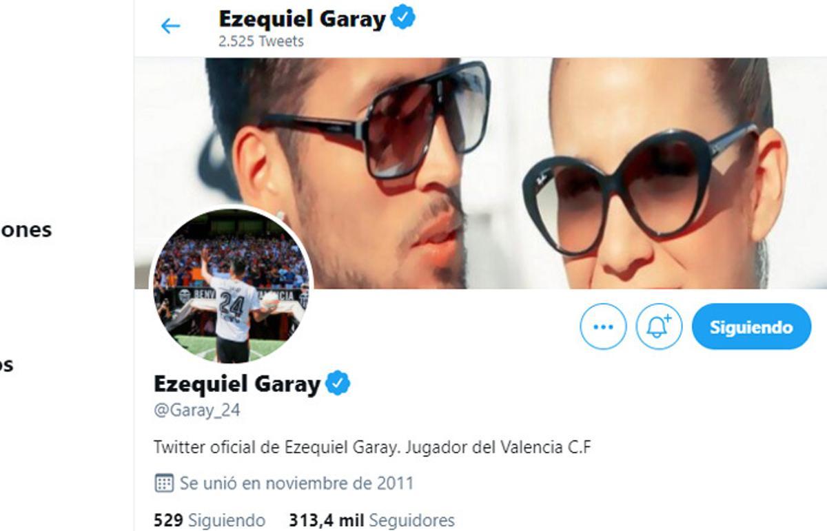 Ezequiel Garay todavía se presenta como jugador del Valencia CF
