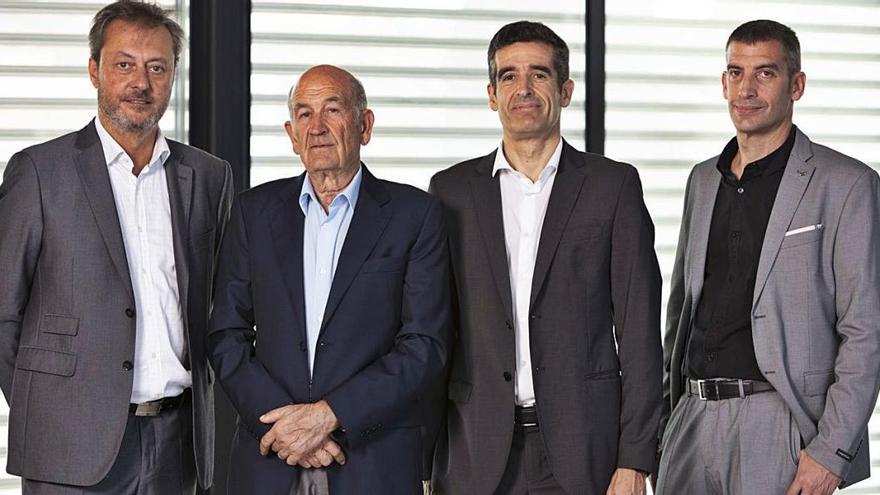 D&#039;esquerra a dreta, Ramon Mandaña, Sebastià Catllà Calvet i Sebastià i Jordi Catllà Fernández