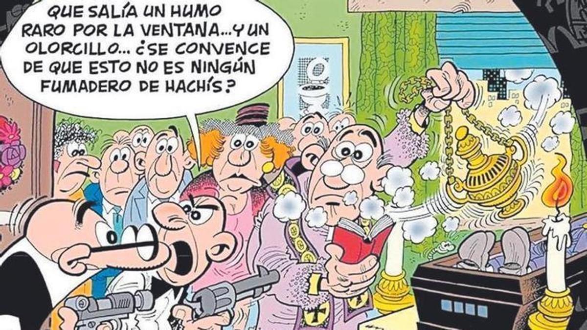 Una viñeta de Mortadelo y Filemón.