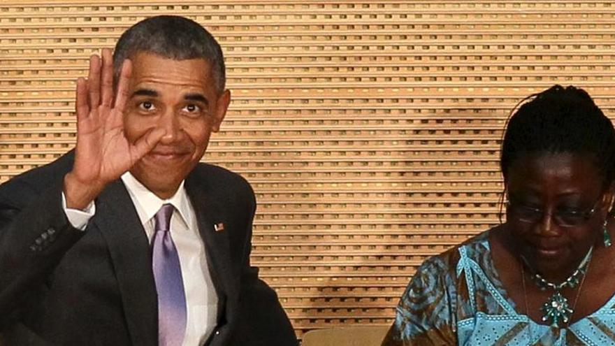 Obama ha intervenido en la sala Nelson Mandela de la Unión Africana en Etiopía.