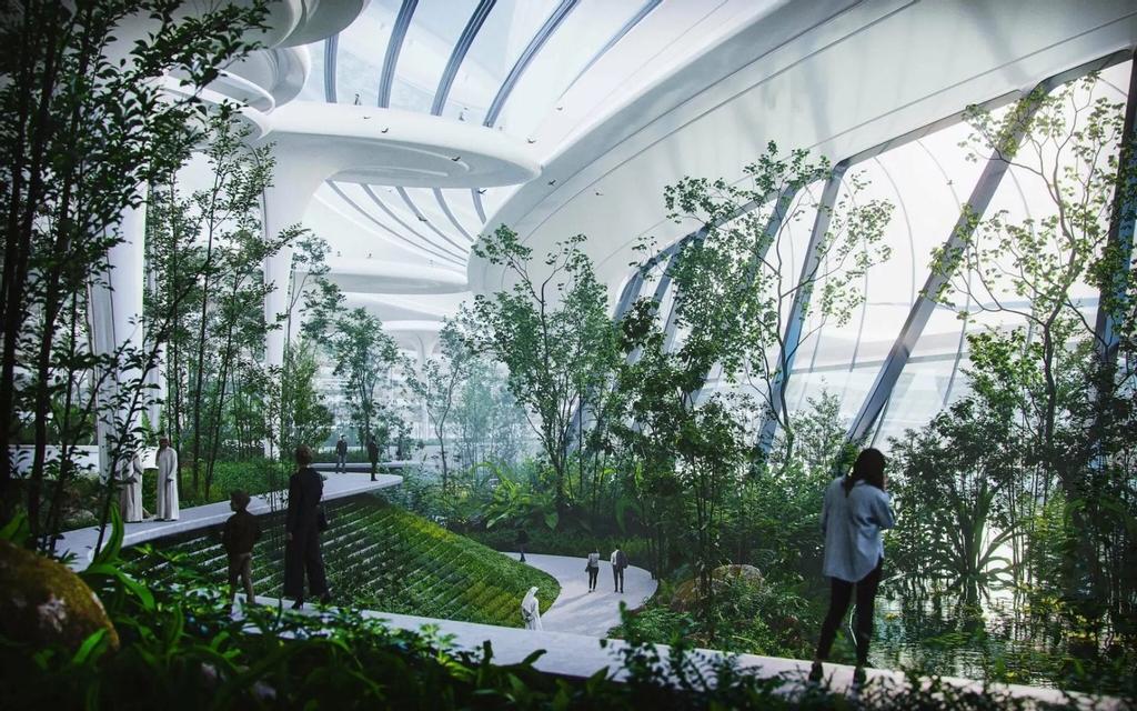 Interior de Downtown Circle, en el que se pretende que haya un pulmón verde