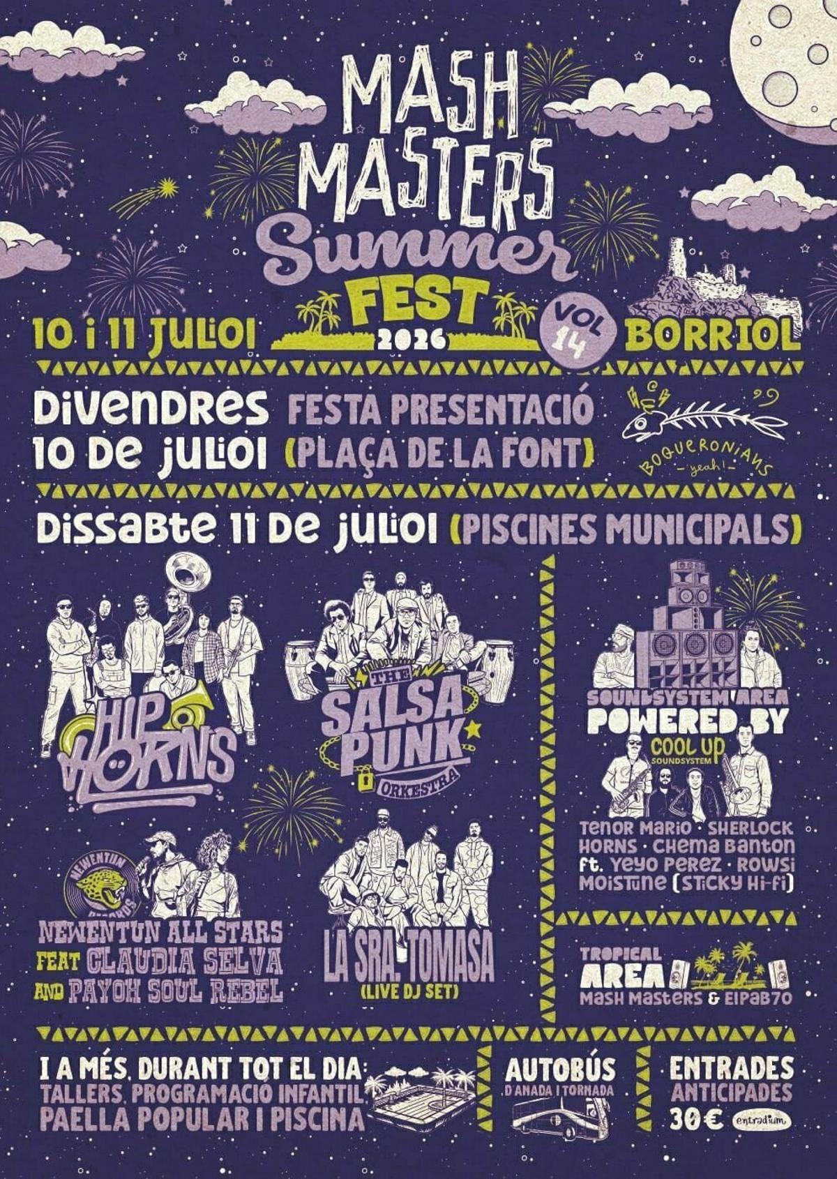 Cartel oficial de Mash Masters Summer Fest 2026