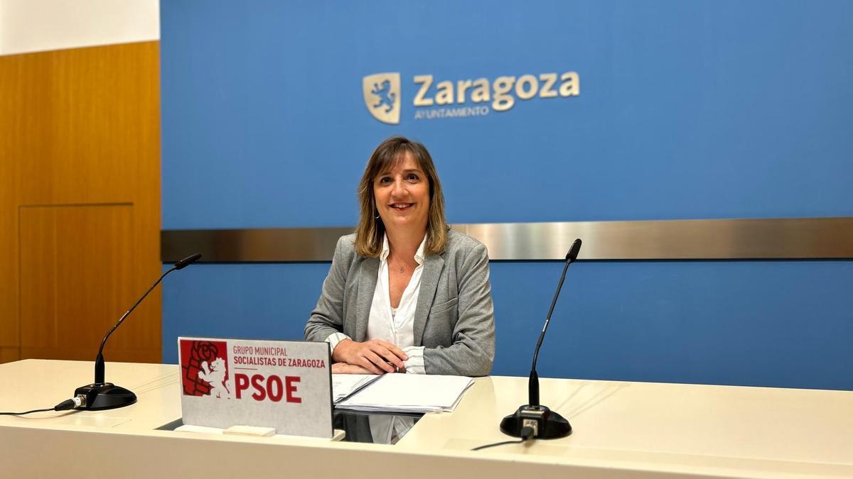 La portavoz socialista en el Ayuntamiento de Zaragoza, Lola Ranera.