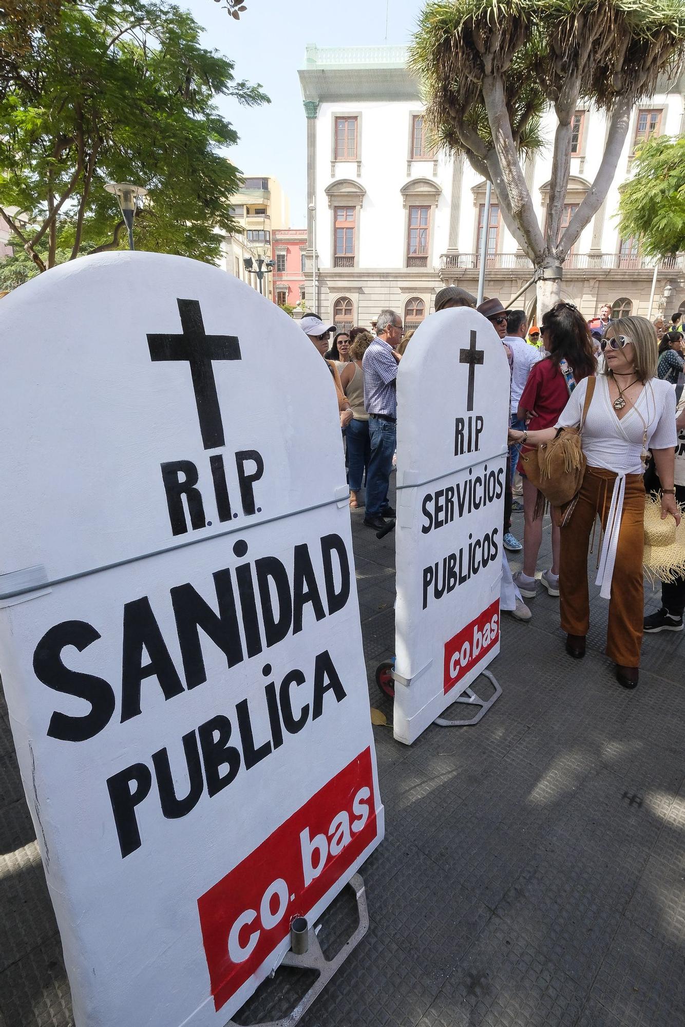 Manifestación en Gran Canaria en defensa de la sanidad pública