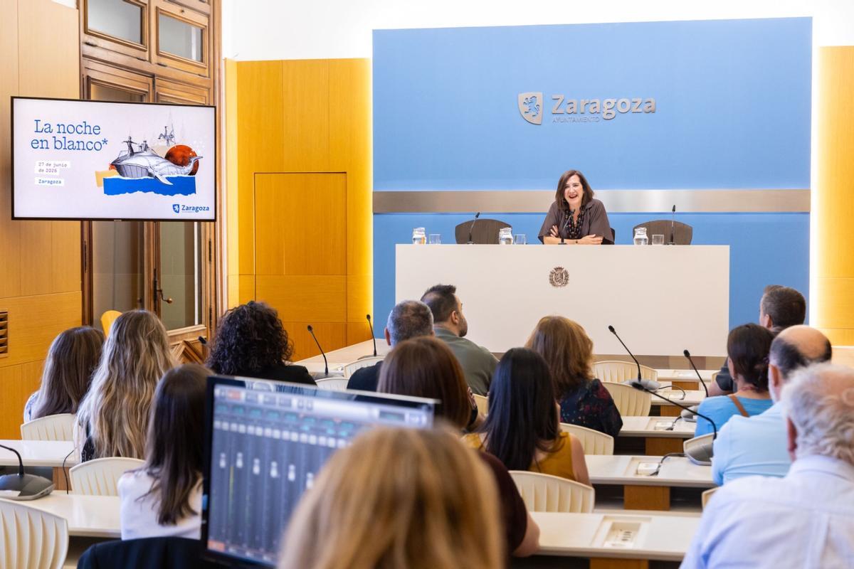 La programación de la Noche en Blanco se ha presentado este lunes en el Ayuntamiento de Zaragoza.
