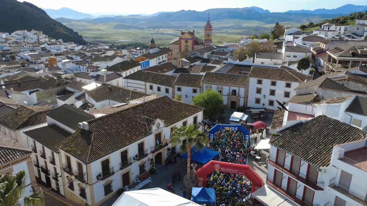 Panorámica de Cañete la Real, durante la prueba ciclista IV Desafío Cañete la Real BTT - E-Bike