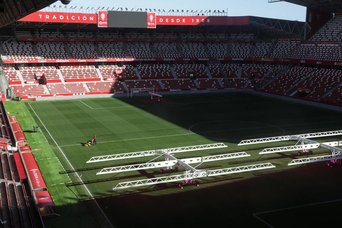 La afición del Sporting prepara un mosaico en El Molinón para el que  solicita colaboración - La Nueva España