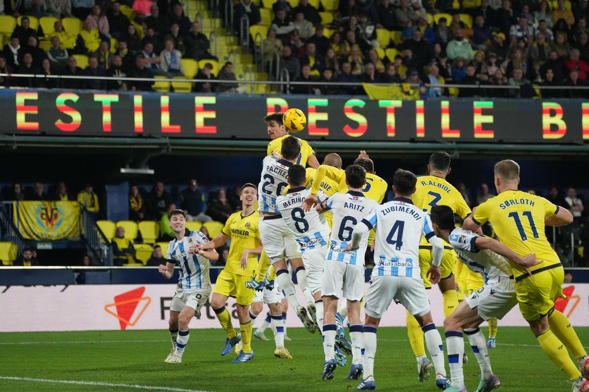 Dura derrota por 0-3 en La Cerámica del Villarreal ante la Real Sociedad en el ejercicio 2023/24.