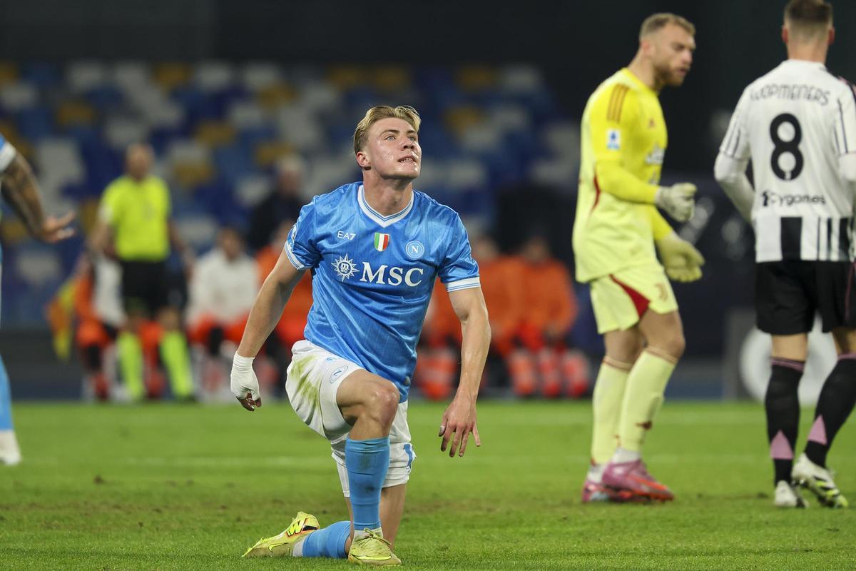 Hojlund, celebrando un gol ante la Juventus