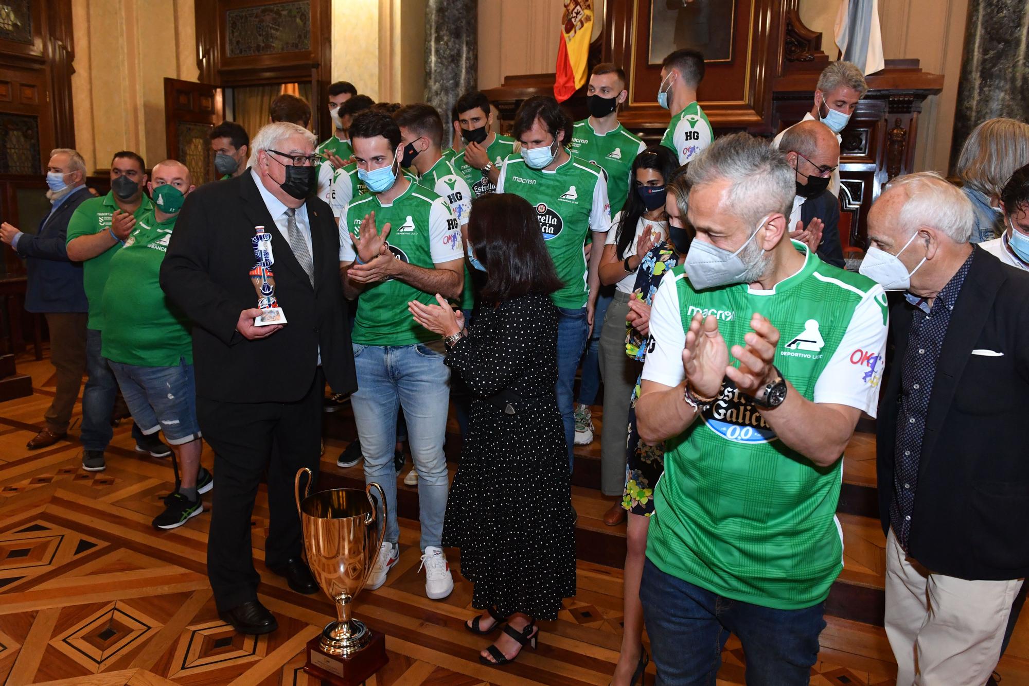 Recepción en María Pita al Deportivo Liceo tras ganar la Copa del Rey