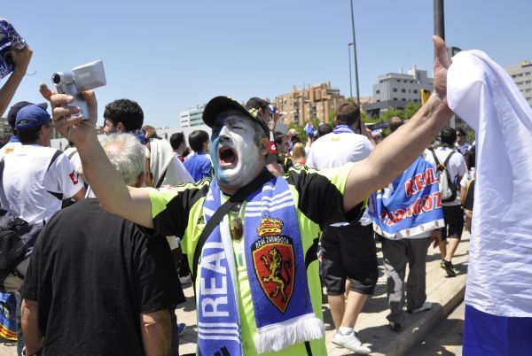 La afición zaragocista invade Valencia