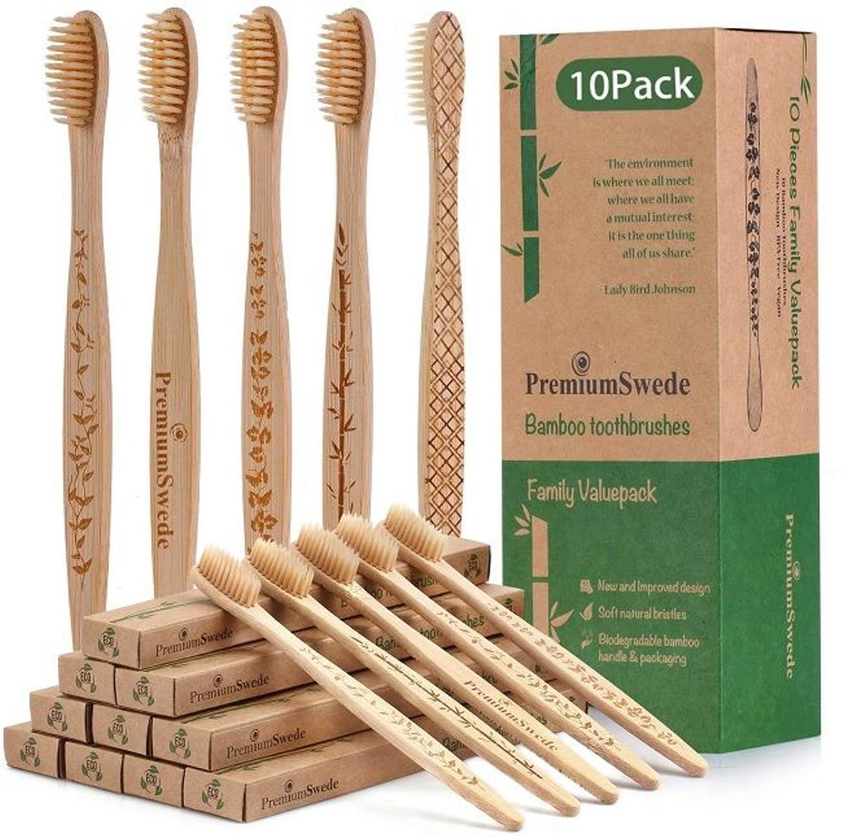 Cepillo de dientes de bambú, de Premium Swede