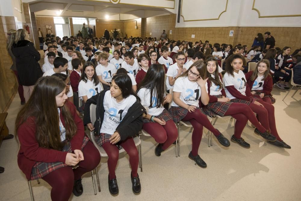 Presentación da campaña '21 días co galego' no Fogar de Santa Margarita