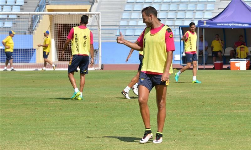 Fase final del entrenamiento de la UD Las Palmas