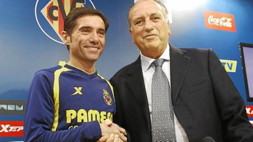 Marcelino y Fernando Roig, el presidente del Villarreal