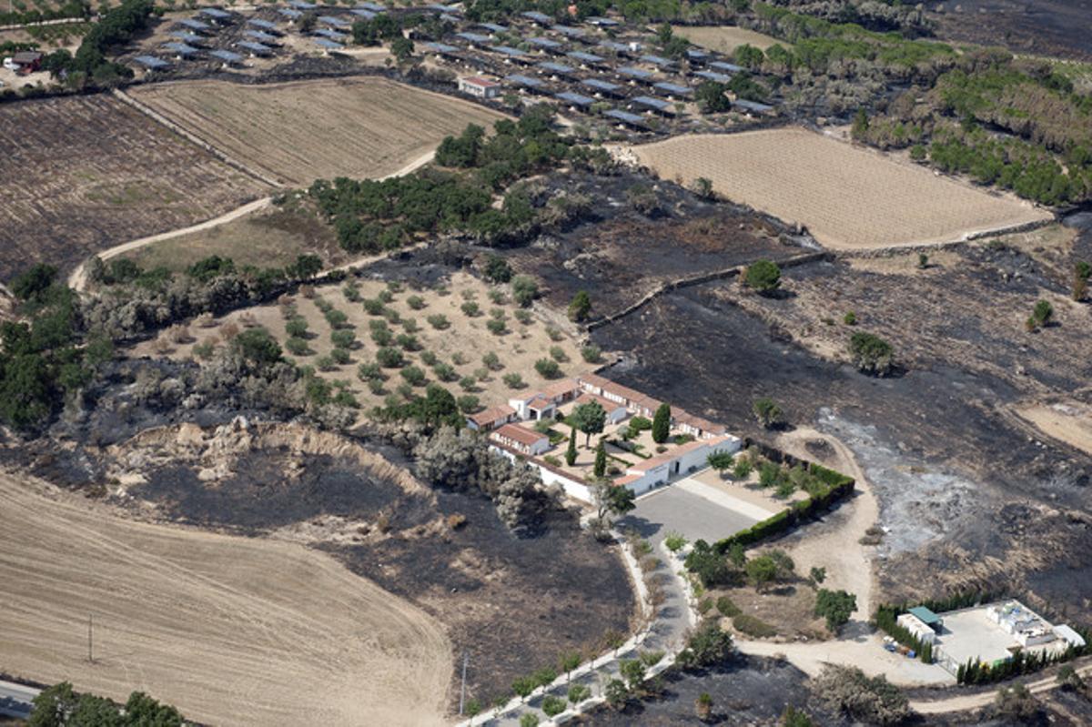 Rastre dels incendis al voltant del cementiri de Capmany