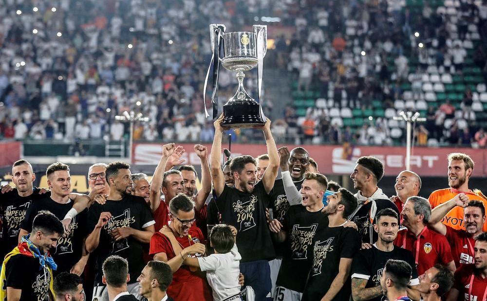 Final Copa del Rey 2019: Celebración a pie de campo