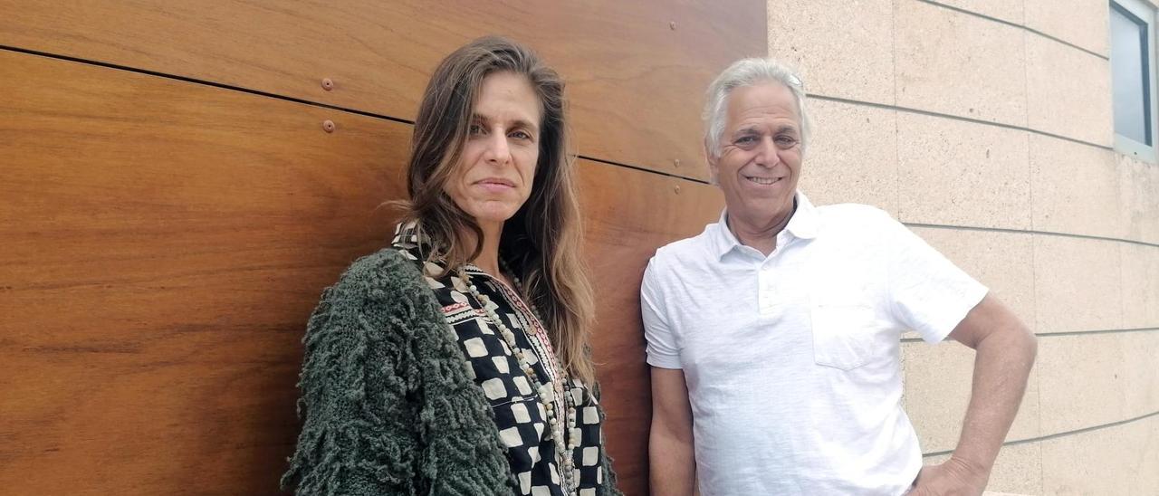 Muriel Grossmann y David Moss , el pasado viernes en las instalaciones de Diario de Ibiza.