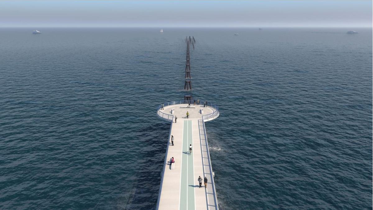 Recreación del tramo marítimo del Pantalán.